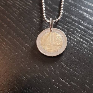 Ball Chain Coin 2 Euro Genuflections of Warsaw 60 cm
