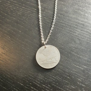 Necklace coin Italy 50 centisimos 1941 60 cm stainless steel genuine coin