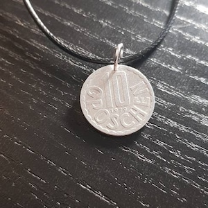 Necklace Coin Austria 10 Groschen Aluminium 45 - 50 cm