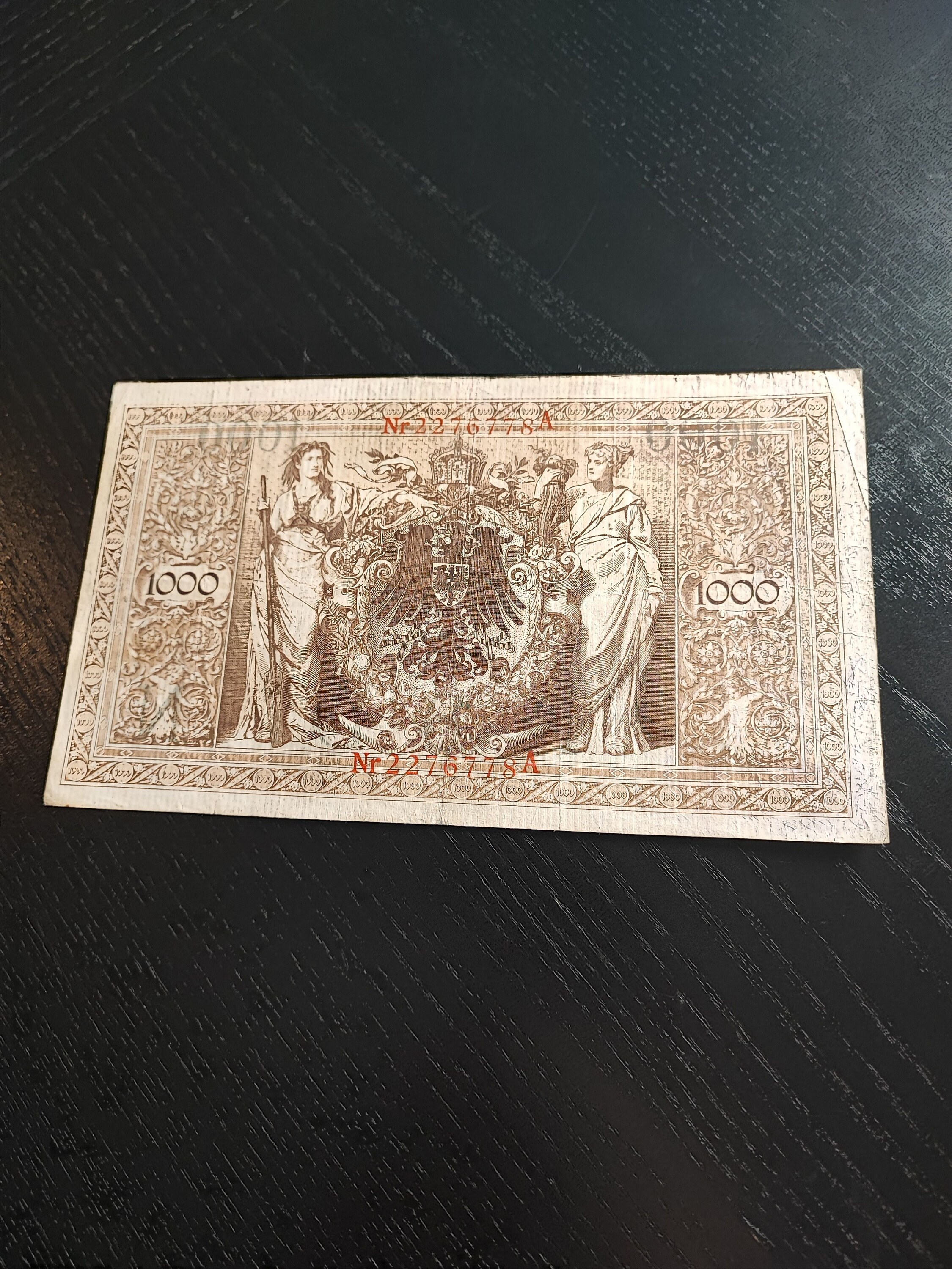 紙幣 ドイツ帝国 1000 マルク 1910 年 4 月 - Etsy 日本