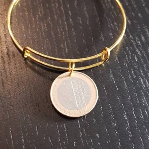 Bangle Coin 1 Euro Netherlands Bicolor genuine coin