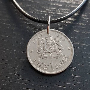 Necklace Coin 1 Dirham Morocco 1965 - 1967 45 - 50 cm