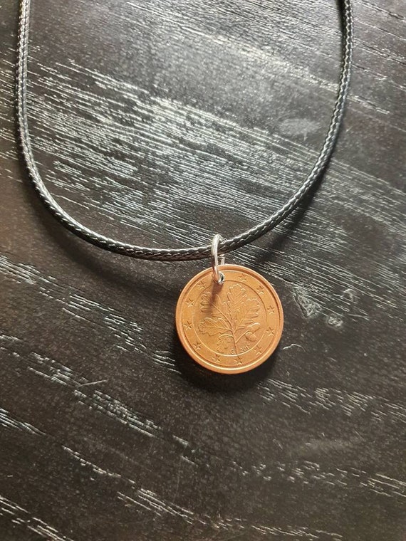 Necklace Coin 1 Cent Germany Lucky Cent Lucky Coin 45 50 Cm Fine