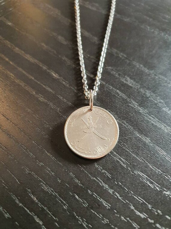 EGOIST　COLONISTA OMAN10 Necklace Coin Oman 50 Baisa Real Coin 60 Cm Stainless Steel