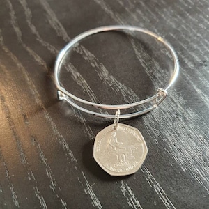 Bangle Coin Guyana 10 Dollar Angular Gold Mining Real Coin