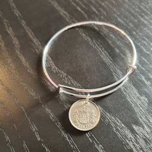 Bracelet Coin Spain 10 Pesetas Juan Carlos Vintage
