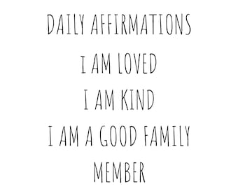 ¡Afirmaciones diarias para niños!