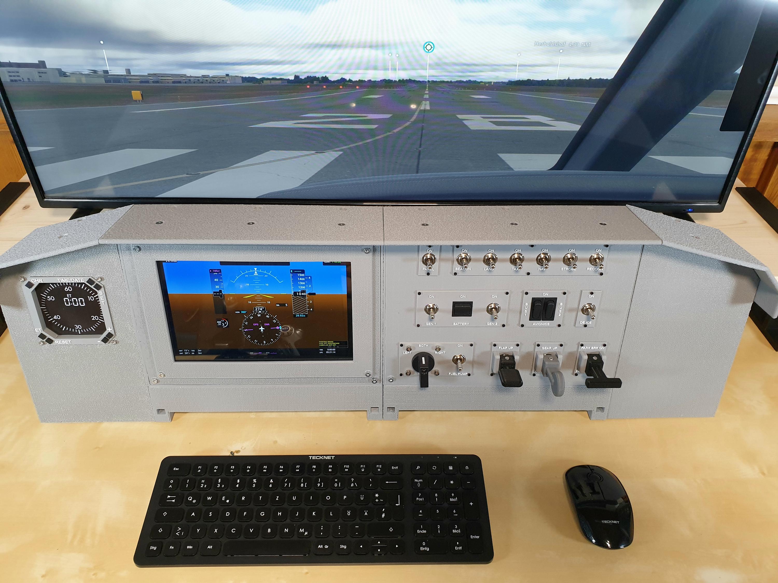 Modular PC Desktop Cockpit | 10 Touchscreen and Tactical Flight ...