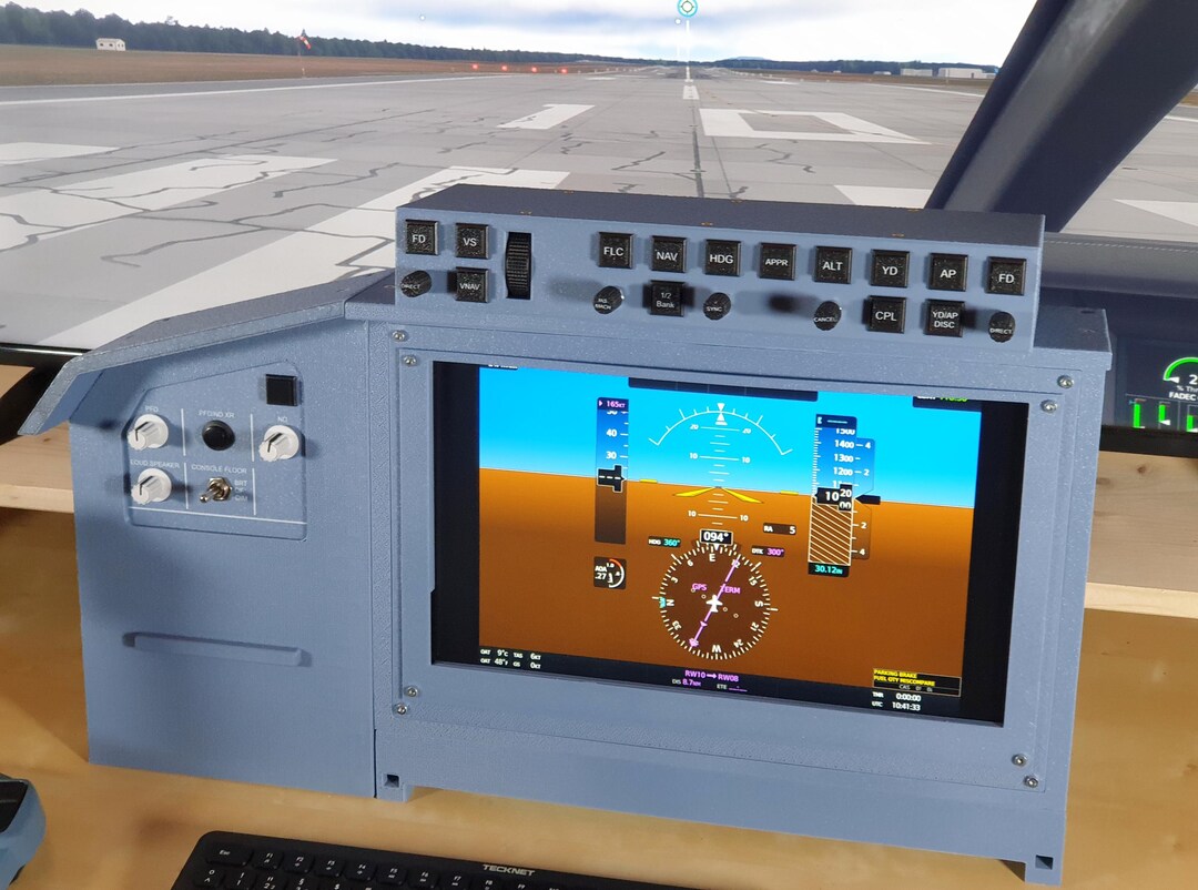 Modular Desktop PC Cockpit Flight Sim Expansion | Airbus Style Left ...