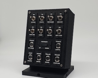 Caja de botones compacta para PC, compatible con simuladores de granja, camiones, autobuses y carreras. Panel de control universal USB con 24 funciones.