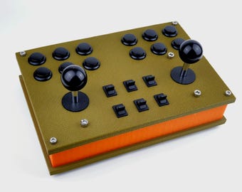 Caja de botones para PC con 2 joysticks para Flight Sim, Farm Sim, Truck Sim, Train Sim, Space Sim, Racing Sim, panel de control universal para PC USB