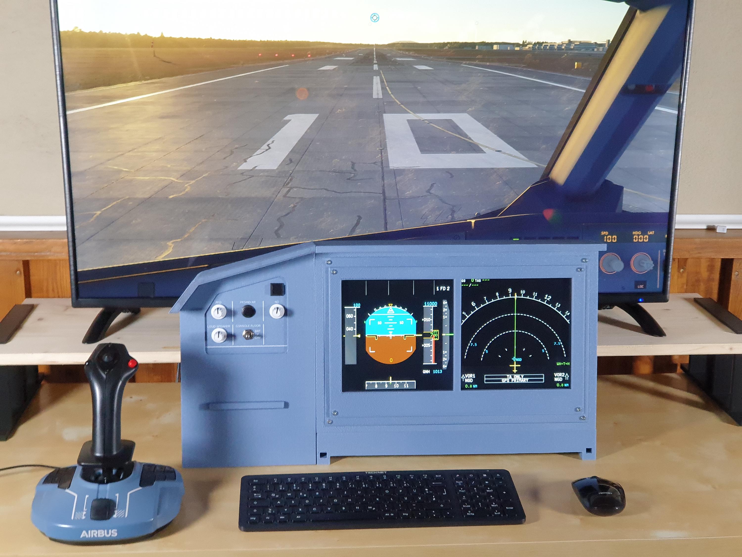 Modular Desktop PC Cockpit Flight Sim Expansion | Airbus Style Left ...