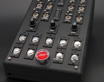 PC USB 28 Functions Button Box for Sim Racing Flight Simulator or