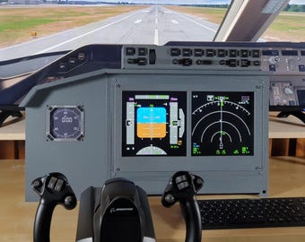 Modular Flight Sim Desktop Cockpit Expansion Unit | Boeing 737 Style Left Wing Unit