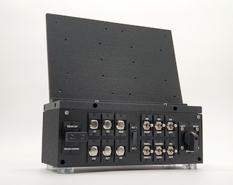 Caja de botones para PC con palanca para simuladores de vuelo, granja, camiones, trenes, espacio y carreras. Panel de control universal para PC con USB y 24 funciones.