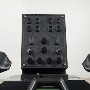 PC Button Box compact for Flight Sim, Farm Sim, Truck Sim, Train Sim, Space Sim, Racing Sim universal control panel USB