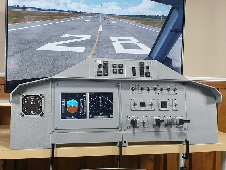 Pilot Desk Computer Modular PC Desktop Cockpit | 10 Touchscreen and Tactical Flight ...