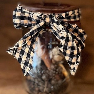 Primitive Fall Simmer Pot Mason Jar-8oz with Rusty Lid