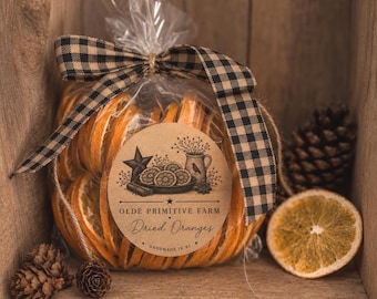 Dried Orange Slices-15/25/50 slices-Potpourri-Primitive Decor-Vase Filler