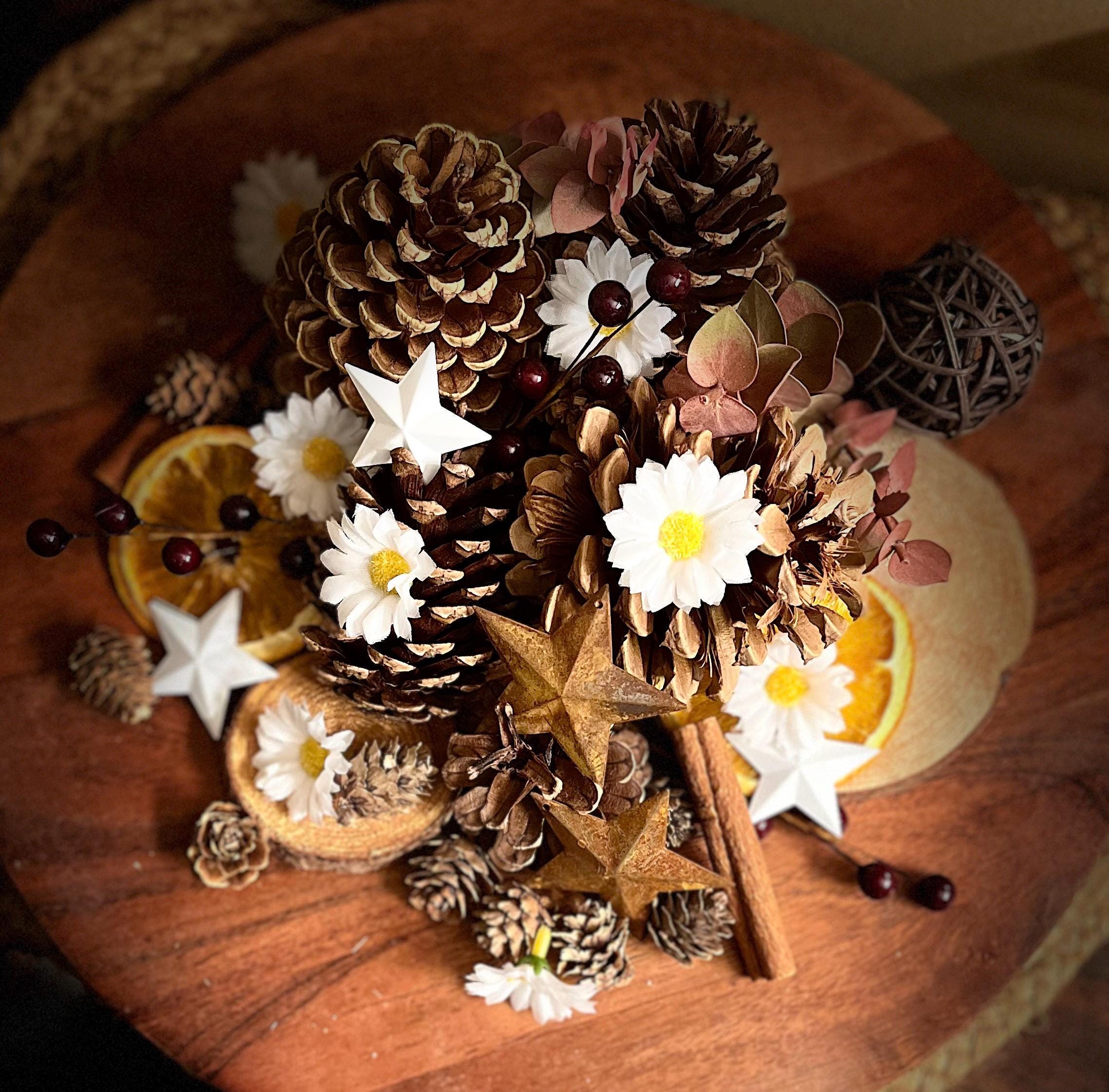 Primitive Daisy Potpourri|Floral Bowl Filler|Rustic Home Fragrance|Vintage Country Style - Thumbnail 3