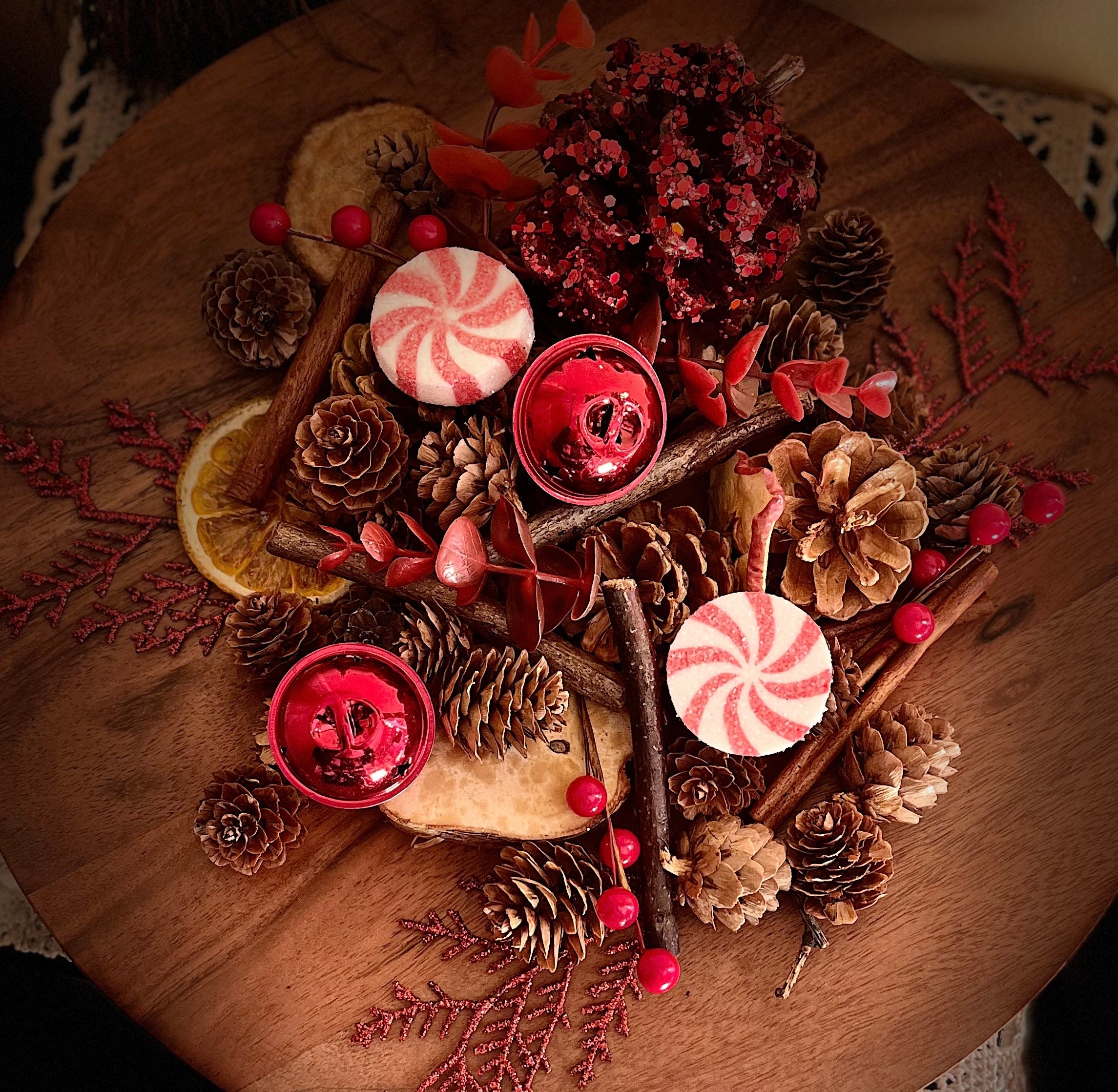 Christmas Potpourri|Yule Decor|Red Holiday Decor|Country Decor