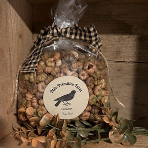 Mini Neutral Toned Putka Pumpkins-Primitive Decor-Fall-Potpourri-Scented or Unscented