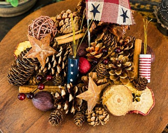 Primitive Americana Potpourri Bowl Filler-Fourth of July bowl filler