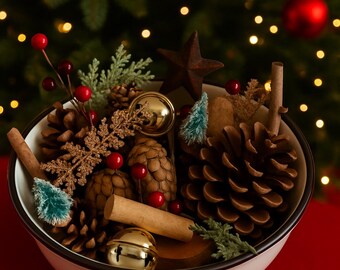 Classic Christmas Potpourri|Country Christmas|Rustic Decor|Vase Filler