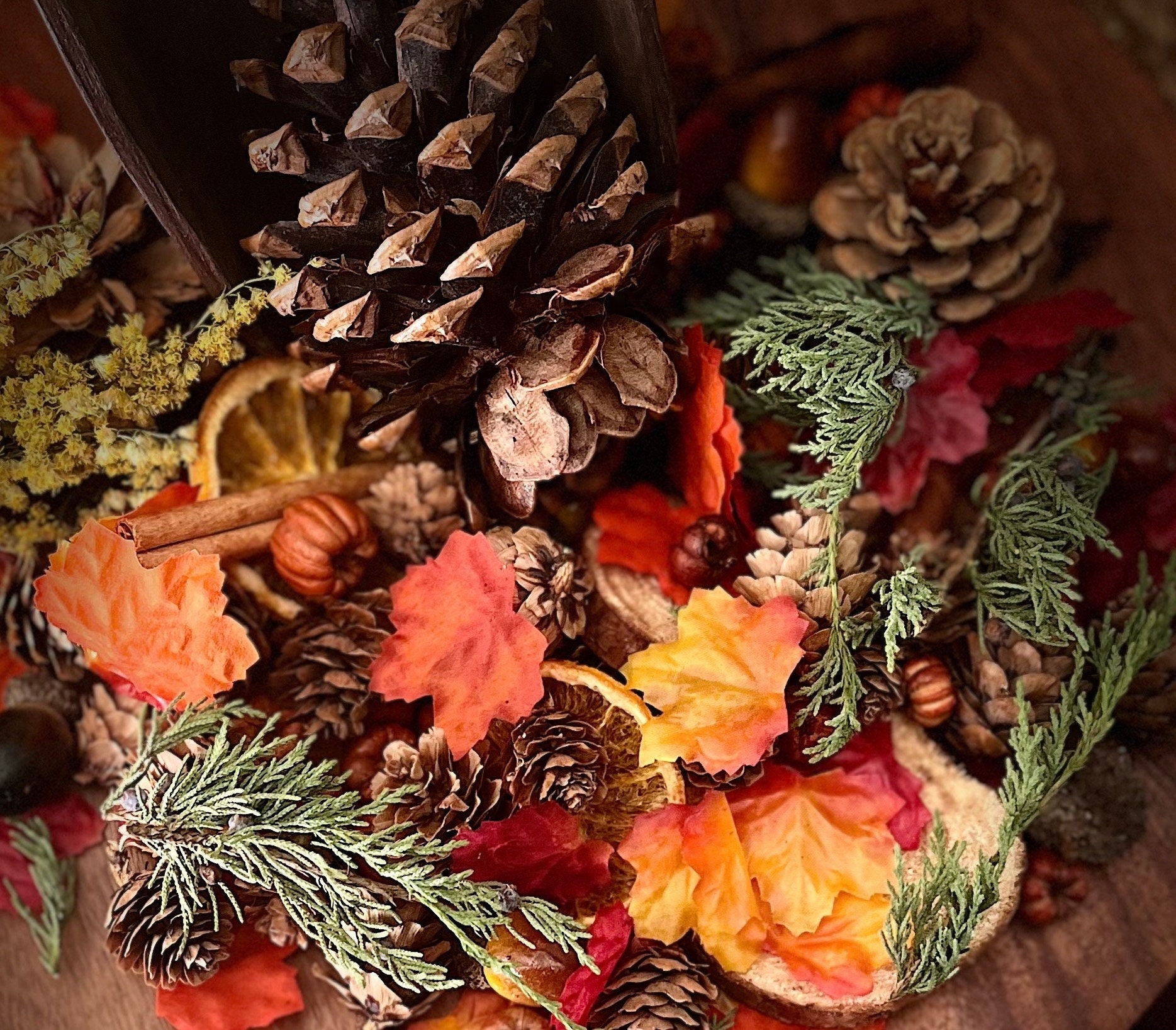 Fall Potpourri|Fall Bowl Filler|Primitive|Country Decor|Fall Harvest|Autumn Decor - Thumbnail 2