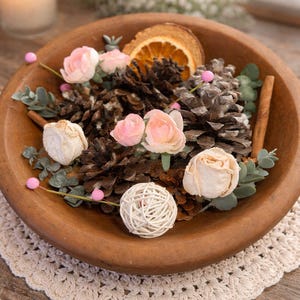 Blush Rose Spring Potpourri Bowl Filler – Cottage Farmhouse Decor