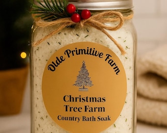Christmas Tree Farm Bath Soak – Pine Essential Oils, Rustic