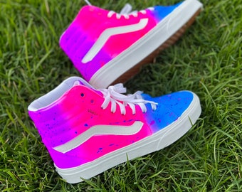 Custom Top Vans Sneakers. Neon Colors. Available in Mens - Etsy