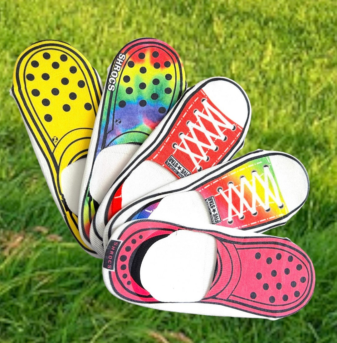 Sneaker Shoe Socks. Sublimation. Croc. Converse. Multicolor. Etsy