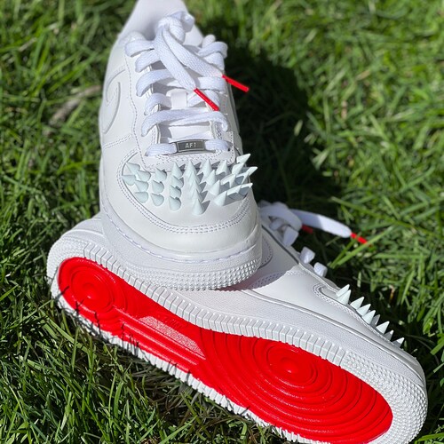 Custom Nike Red Bottom Studded/spiked Air Force. New. Made to - Etsy
