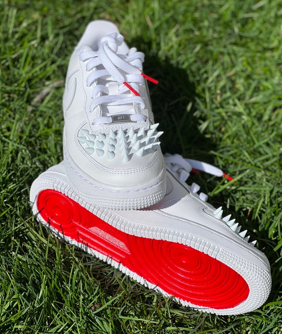 Nike Air Force 1 White Custom 'Red Snakeskins' Premo Edition