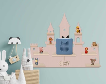 Tonie Regal - Castle personalized with name for 18 wooden figures and motif, baptism gift, children's room, birthday