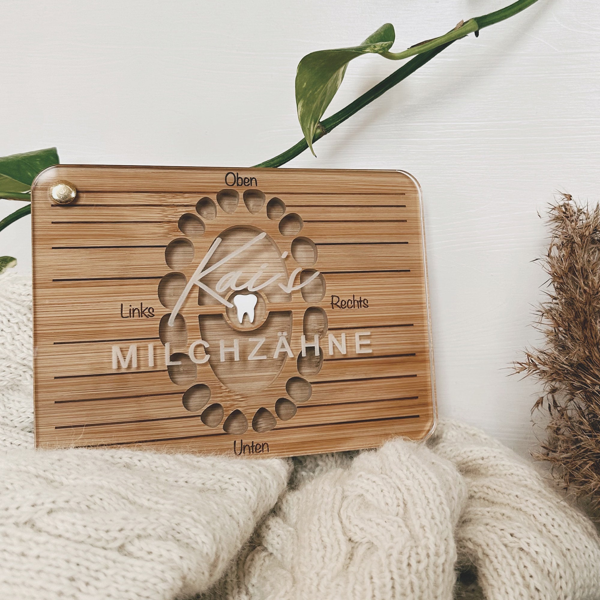 LARIFEE Milchzahndose Personalisiert - Mit Namen Für Die Zahnfee