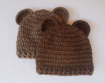 Crochet Bear Hat Baby/ toddler/ kid / child *Custom Options Available!*