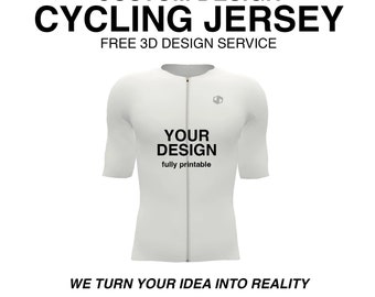 Custom Cycling Jersey, High Quality, Full Zipper, 3 Rear Pocket & Zipper Compartment, Silicone Gripper