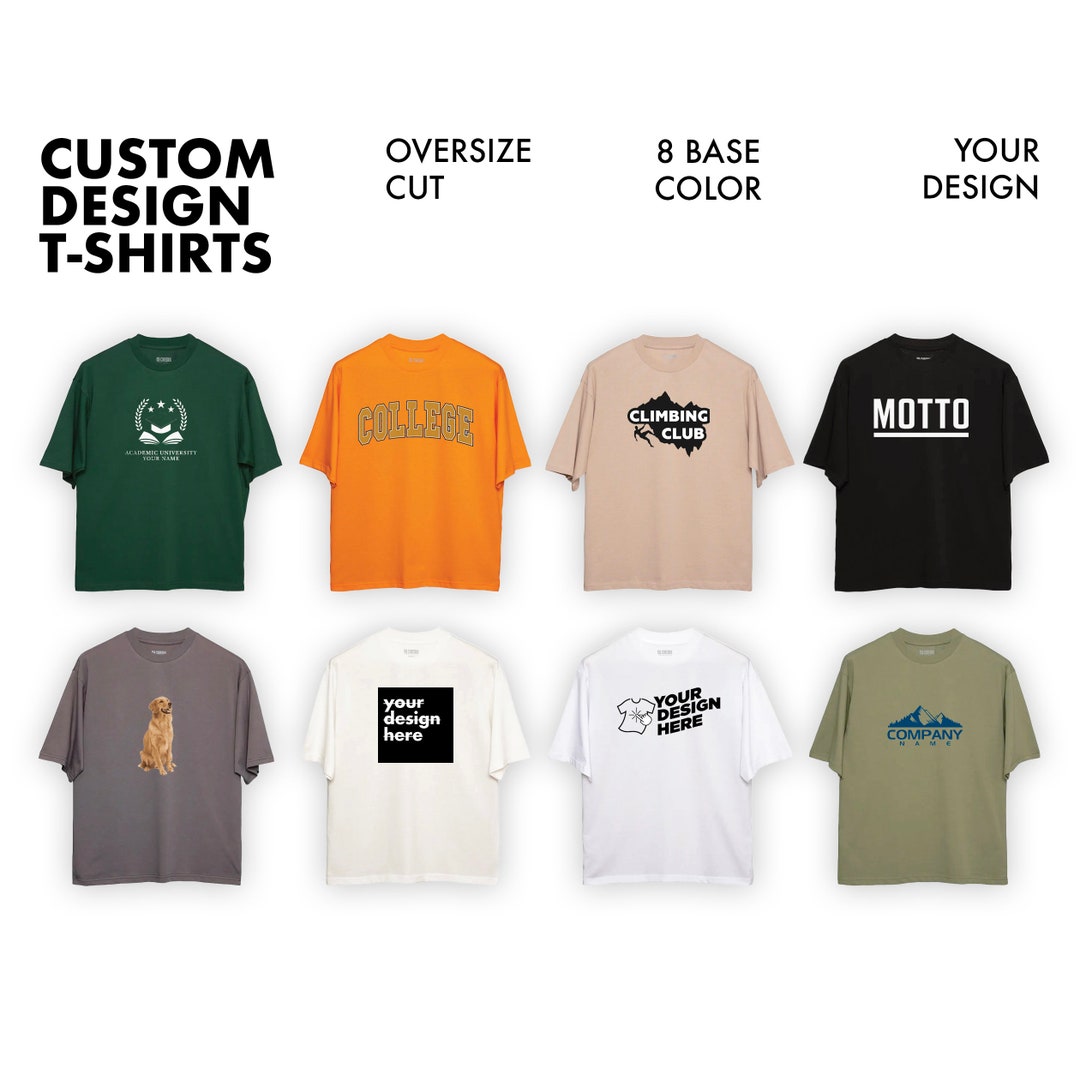 Custom Made Oversize T shirts Your Design Etsy