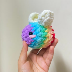 Pride Crochet Bee Plushie Medium