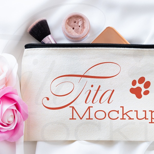 Makeup Bag Mockup, Cosmetic Bags Mockup, Jewelry Bag Mockup