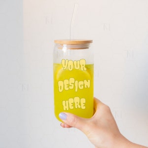 Libbey Glass Mockup, 16 oz Glass Can Mockup, Sipper Glass 16 oz Mockup, Beer Can Glass Mockup, Glass Can Mockup, Coffee Glass Tumbler Mockup