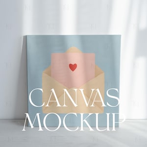 Square Canvas Mockup, PSD Canvas Mockup, Minimalist Wall Art Mockup, Canvas Mockup Template, Canvas Wall Art Mock Up, Canvas Frame Mockup