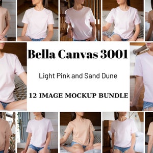 Bella Canvas 3001 Mockup Bundle, T-Shirt Mockup Bundle, Model Mockup Bundle, Tee Shirt Mockup, Bella Canvas 3001 Female Mockup Bundle