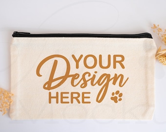 Makeup Bag Mockup, Cosmetic Bags Mockup, Jewelry Bag Mockup, Sublimation Makeup Purse Mockup, Canvas Bag Mockup, Natural Cosmetic Bag Mockup