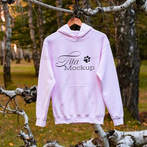 Hoodie Mockup, Gildan 18500 Mockup, Light Pink Hoodie Mockup, Fall Mockup, Gildan Hoodie Mockup