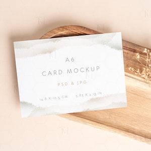 PSD Querformat Kartenmodell, A6 Grußkartenmodell, Hochzeitseinladung Mockup, Briefpapierkartenmodell, Minimalistisches Kartenmodell, Papiermodell
