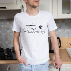 Bella Canvas 3001 Mockup, Male Mockup, White T-Shirt Mockup, White Bella Canvas Mockup, T-Shirt Mockup