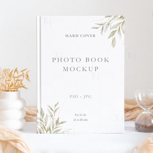 Hard Cover Book Mockup, Photo Album Mockup, Hard Cover Journal Mockup, 8x11 Book Mockup, Book Cover Mockup, Notebook Mockup, Guest Book Mock